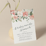 Mittsommer | Einladung von Bridesmaid Brunch<br><div class="desc">Die elegante und moderne Brunch-Einladung der Brauerei mit Blumenmuster bietet ein Bouquet mit sanften pastellfarbenen Rose,  Peonies und Hydrangeas in den Farbtönen Rosa,  Pfirsich und Creme,  mit üppig grünen botanischen Blätter und Eukalyptus. Personalisieren Sie Ihre Brunch-Details mit eleganten,  rauchblauen Schriftzeichen,  die mit handgeschriebener Stilkalligraphie betont werden.</div>