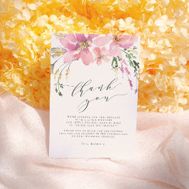 Mittsommer Floral Bouquet Elegant Vielen Dank Dankeskarte