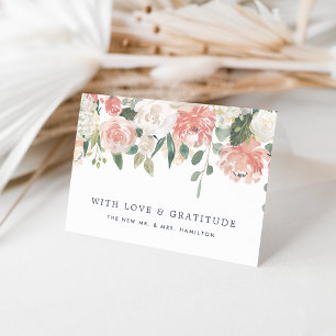 Mittsommer Floral Personalisiert Vielen Dank Dankeskarte