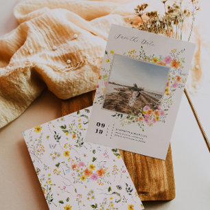 Mittsommer Romantische Herbstblumen Foto Save The Date