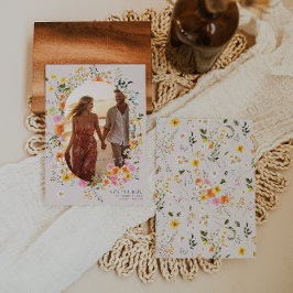 Mittsommer | Romantisches Herbst-Florals-Foto Save The Date