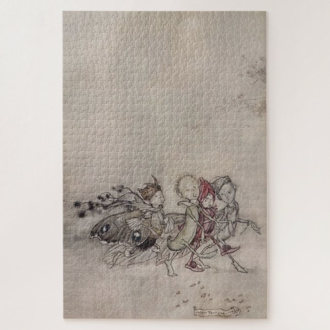 „Mittsommerfeen“ von Arthur Rackham (Vertikal)