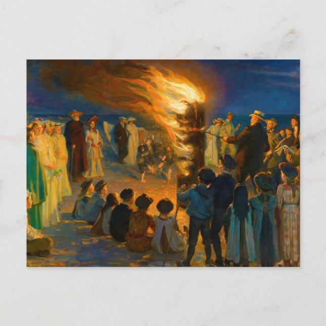 Mittsommerliche Abendbrunnen am Skagen's Beach (19 Postkarte (Vorderseite)