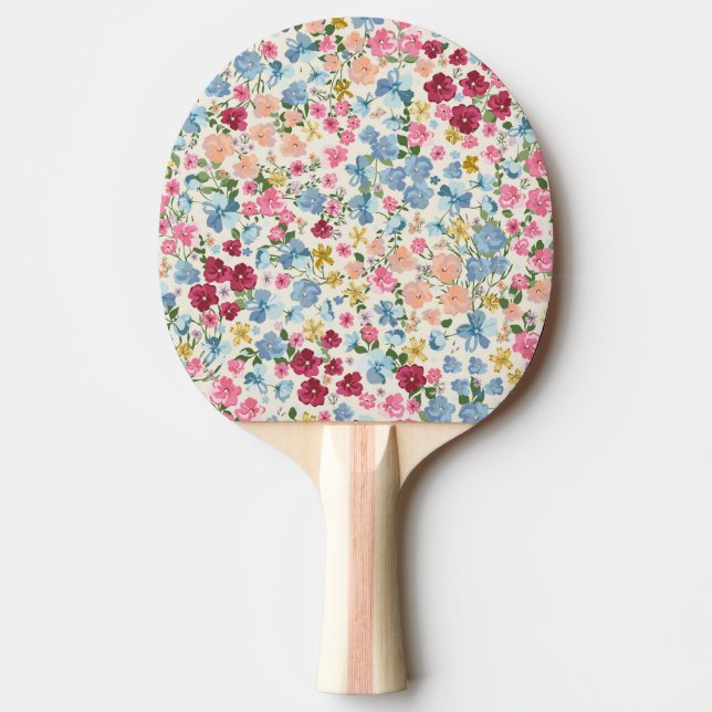 Mittsommerliche Wiese, blühende Pflanze. Tischtennis Schläger (Vorderseite)
