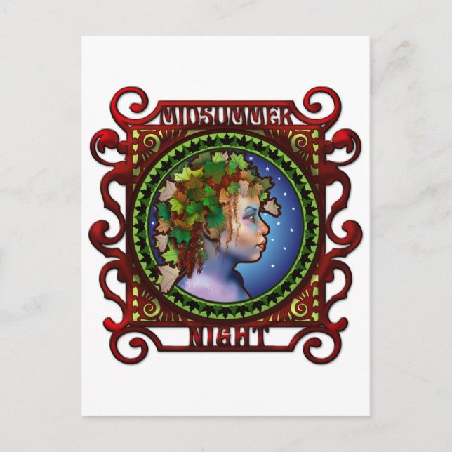 Mittsommernnacht Postkarte (Vorderseite)