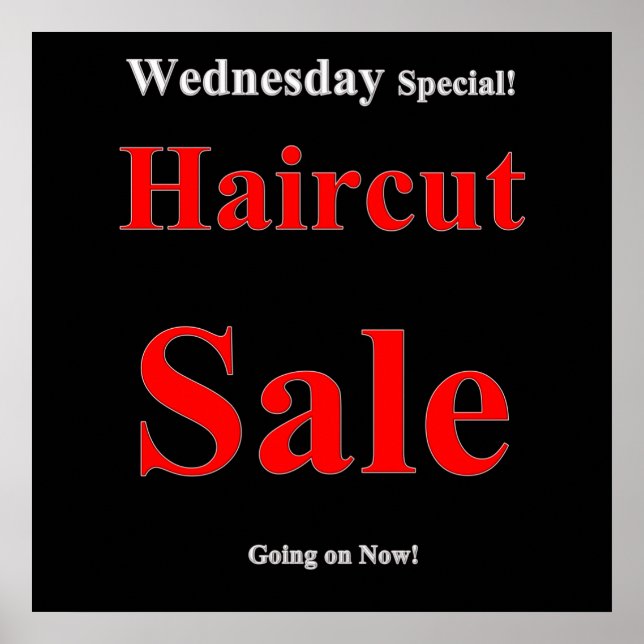 Mittwoch Haircut Sale Poster Matte (Vorne)