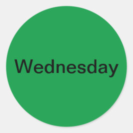 Mittwoch Tag der Grünen Aufkleber der Woche