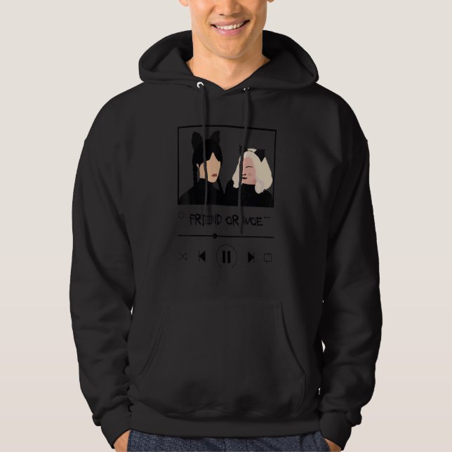 Mittwoch Und Enid verfolgen Freund oder Weh Hoodie (Vorderseite)