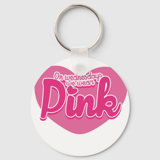 Mittwochs tragen wir rosa schlüsselanhänger (Vorderseite)
