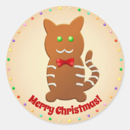 Mitzipher Der süße Lebkuchen Cartoon Runder Aufkleber