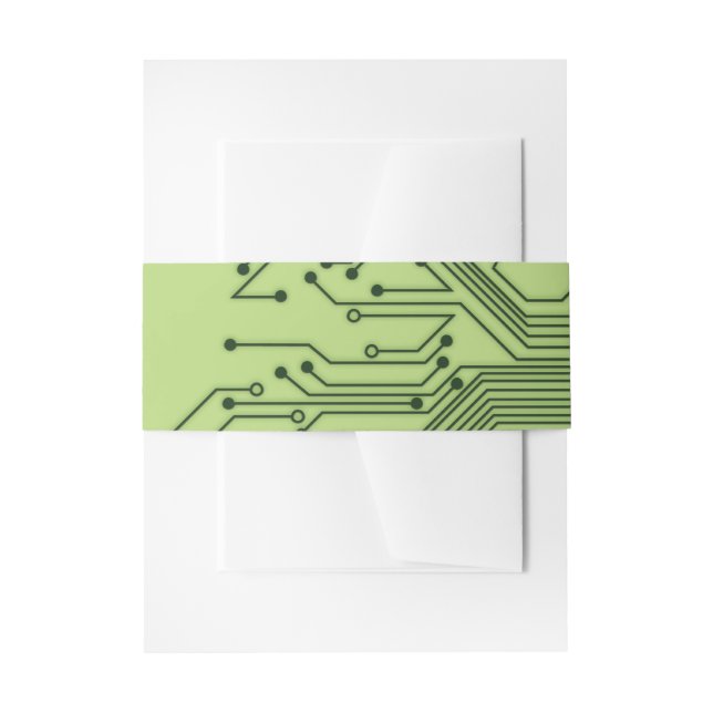 Mitzvah Einladung der Green Computer Circuit Board Einladungsbanderole (Vorderseite Beispiel)
