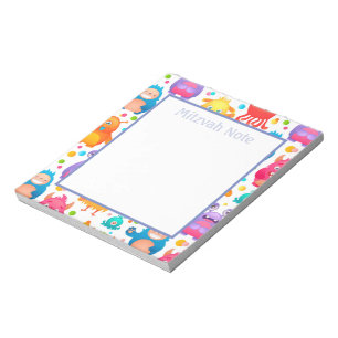 Mitzvah Notes Monsters Boys Bloc-notes