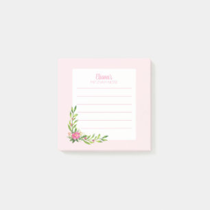 Mitzvah rose floral Note : 3x3 Pad adhésif Post-it