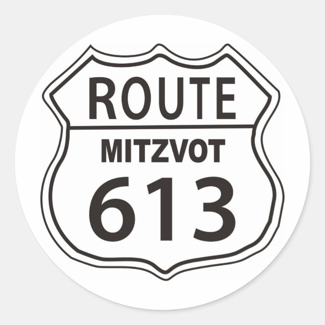 MITZVOT 613 RUNDER AUFKLEBER (Vorderseite)