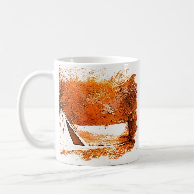 Miwok-Winter-Teepee-Tasse Kaffeetasse (Links)