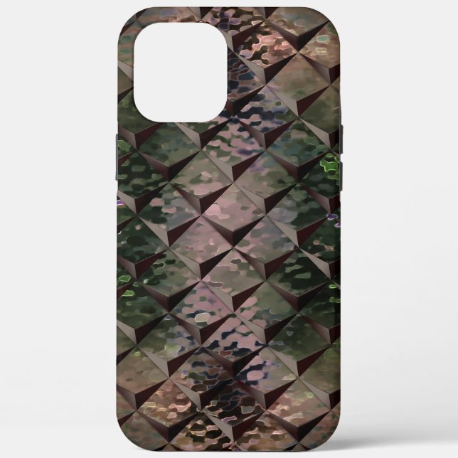 Mix 3D Quadrate mit Hammerglas mit Hintergrund T Case-Mate iPhone Hülle (Rückseite)