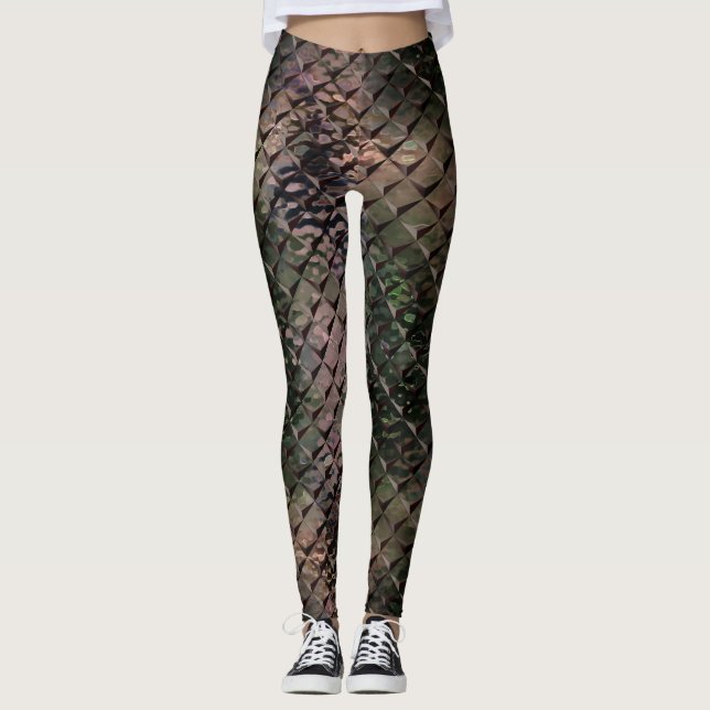 Mix 3D Quadrate mit Hammerglas mit Hintergrund T Leggings (Vorderseite)