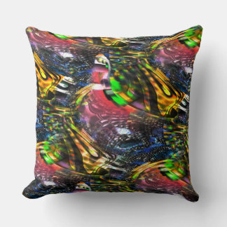 Mix aus bunten virtuellen Kunstwerken, inspiriert Kissen
