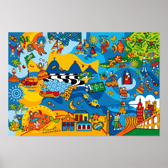 Mix Brasil von Mônica Fuchshuber Poster (Vorne)