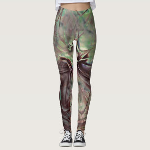 Mix braun mit alten und kratzenden digitalen Fleck Leggings