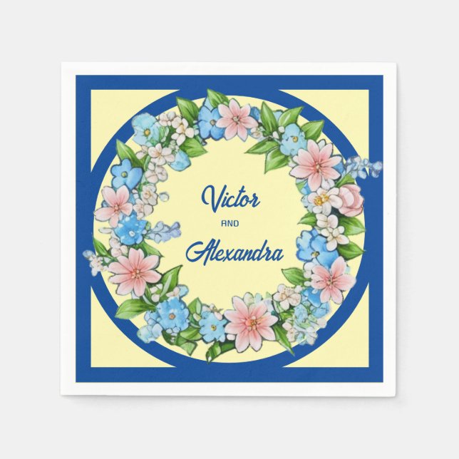 Mix Color Floral Serviette (Vorderseite)