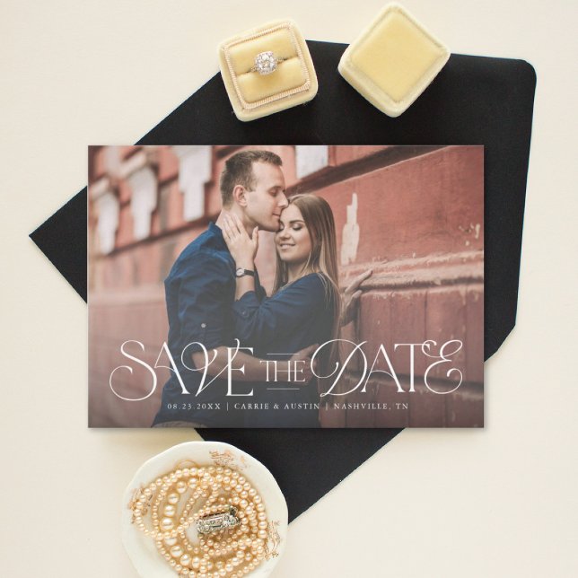 Mix Letters Modernes Foto Save the Date (Von Creator hochgeladen)