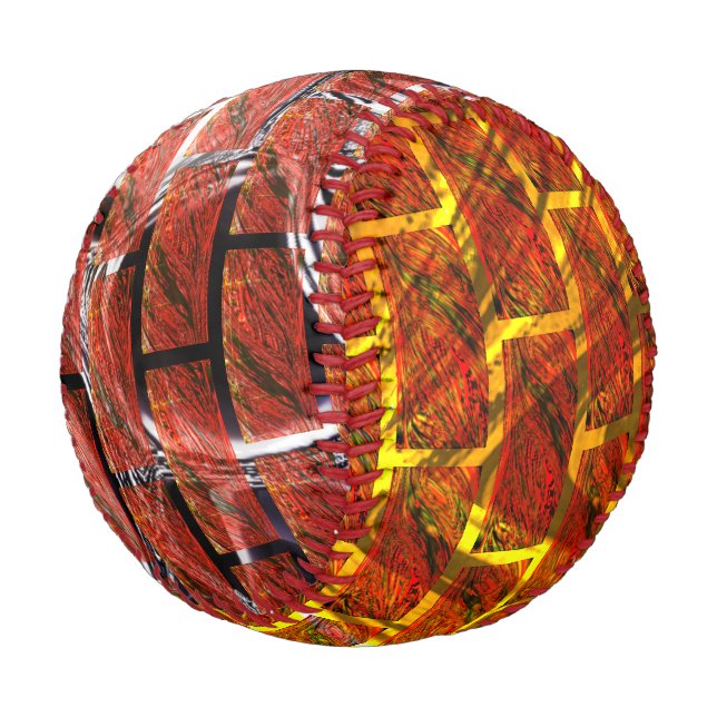 Mix roter Farbeffekt, goldenes Graten oder Backste Baseball (Schrägansicht)