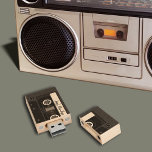 Mix Tape Personalized Black Holz USB Stick<br><div class="desc">Personalize this cool custom USB drive. Put your name on it to make it your very own mix tape or perhaps your favorite swinging sounds or 80's collection or rock anthems. Holds your MP3s and whatnot. It looks like a cassette tape,  but it's a USB flash drive,  how retro.</div>