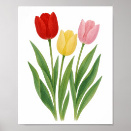 Mix Tulips Printflorale Mauer Kunst Poster