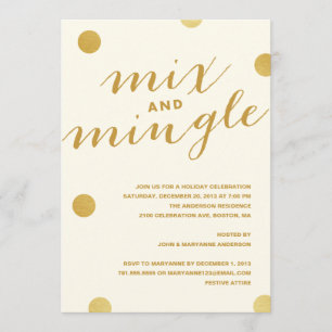 MIX- UND MINGLE-GOLDDOTEN   EINLADUNG DER HOLIDAY