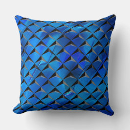 Mix von 3D-Quadraten mit blauer Textur des Hinterg Kissen