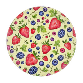 Mixed Berry Seamless Pattern Schneidebrett