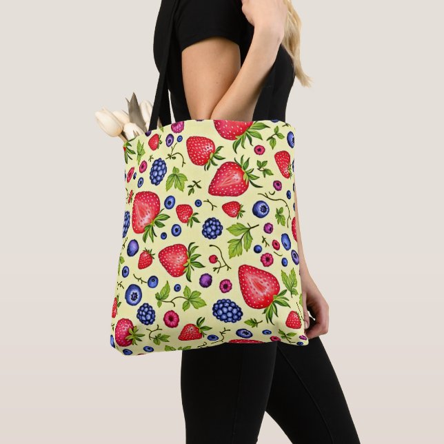 Mixed Berry Seamless Pattern Tasche (Von Nahem)