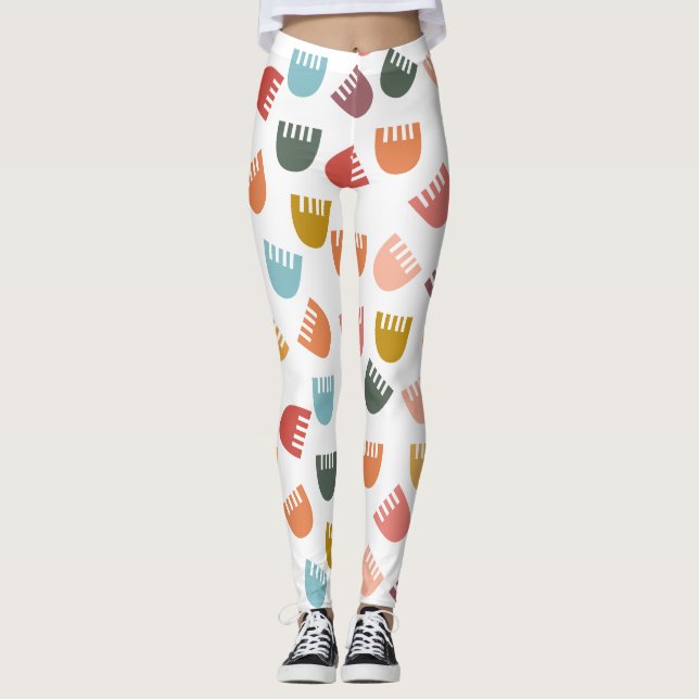 Mixed Boho Blume Leggings (Vorderseite)