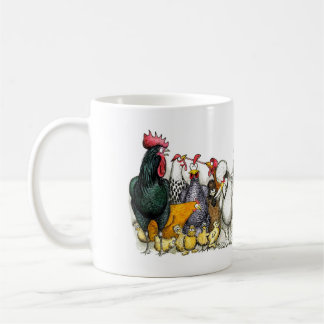 Mixed breeds of chicken and poultry mug