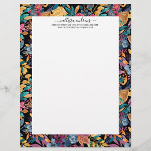 Mixed Fall Floral Blätter Berry Watercolor Muster
