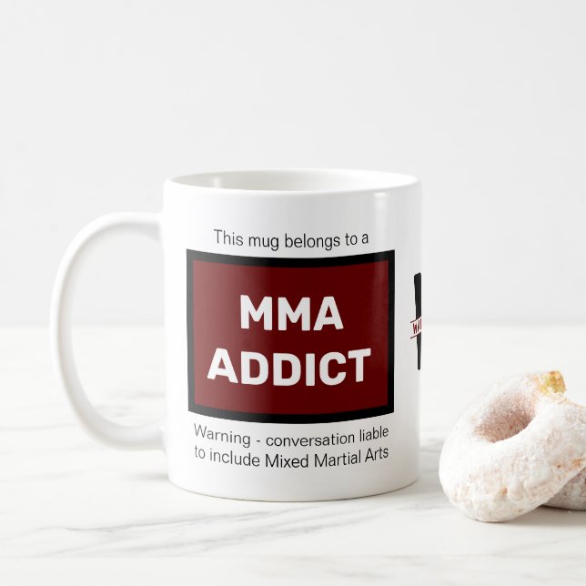 MIXED MARTIAL ARTS Addict Hinzufügen des Monogramm Kaffeetasse (Mit Donut)