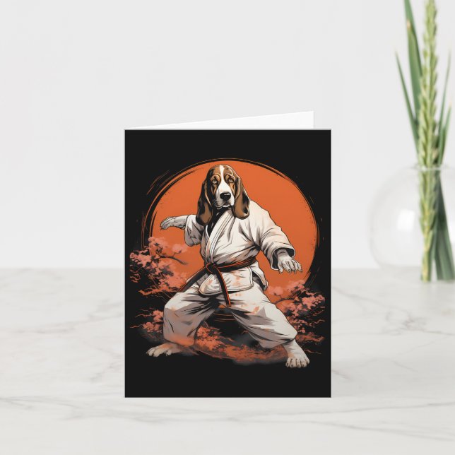 Mixed Martial Arts Bet Hound Dog Karate Karte (Vorderseite)