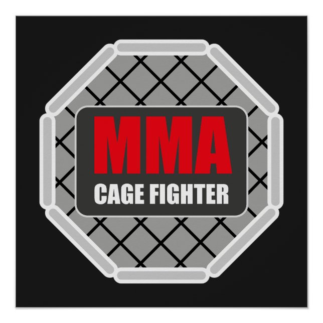 Mixed Martial Arts Cage Fighter MMA Poster (Vorderseite)