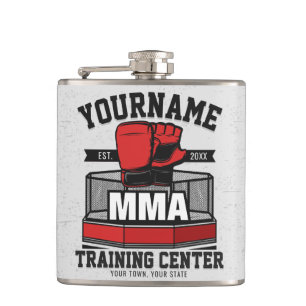 Mixed Martial Arts FÜGE NAMENT EIN MMA Kampftraini Flachmann