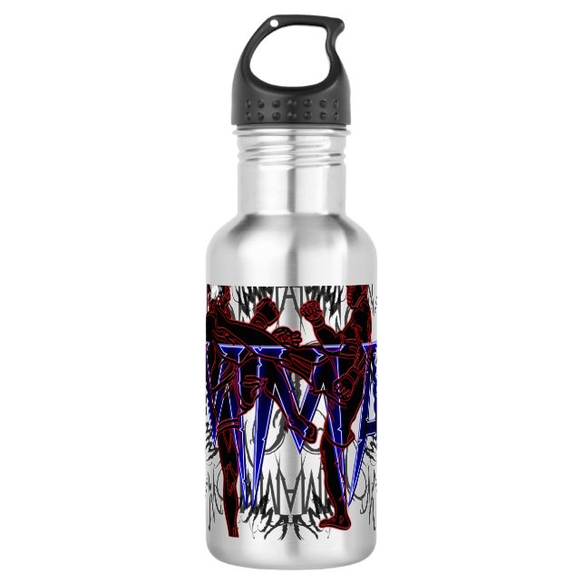MIXED MARTIAL ARTS Kämpfer Edelstahlflasche (Vorderseite)