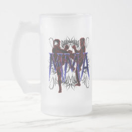 MIXED MARTIAL ARTS Kämpfer-mattiertes Bier-Glas Mattglas Bierglas