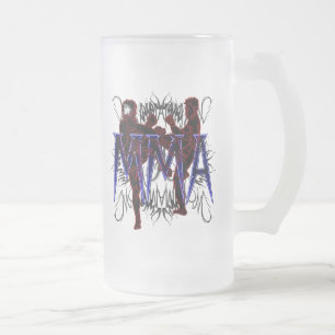 MIXED MARTIAL ARTS Kämpfer-mattiertes Bier-Glas Mattglas Bierglas