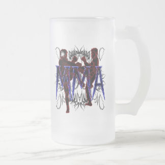 MIXED MARTIAL ARTS Kämpfer-mattiertes Bier-Glas Mattglas Bierglas