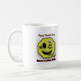 MIXED MARTIAL ARTS Lächeln, hat einen schönen Kaffeetasse