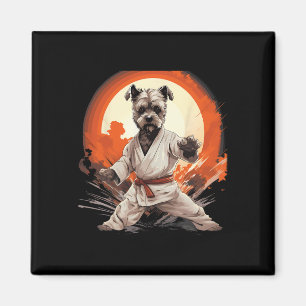 Mixed Martial Arts Miniatur Schnauzer Dog Karate M Magnet