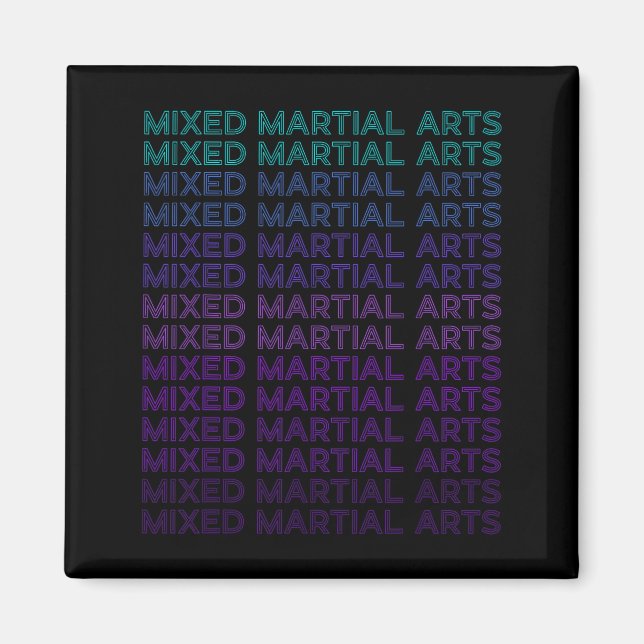 Mixed Martial Arts MMA Retro Magnet (Vorne)