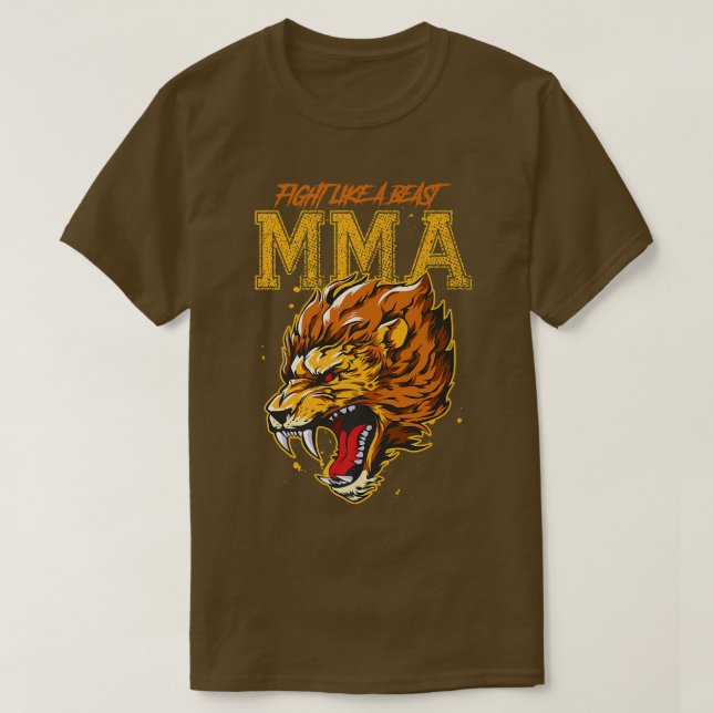 Mixed Martial Arts MmaMotivation Beast Fight T-Shirt (Design vorne)