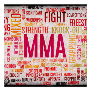 Mixed Martial Arts oder MIXED MARTIAL ARTS als Gru Poster