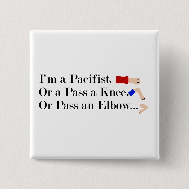 MIXED MARTIAL ARTS Pacifist Spaß Design Button (Vorderseite)